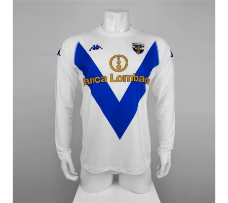 Brescia 03/04 Away White Long Sleeve Soccer Jersey